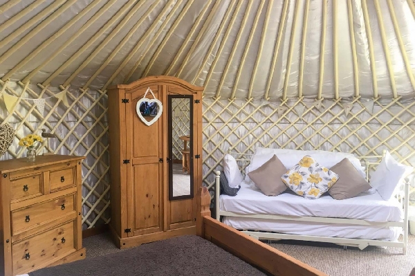 Primrose Yurt is in Perranporth, Cornwall